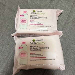 Garnier micellar makeup removing towelettes